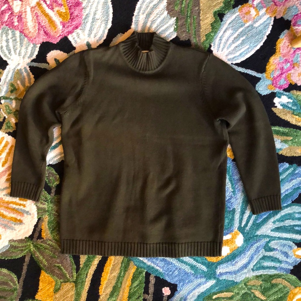 Vintage Jones New York Sport Moc Neck Heavyweight Knit Sweater made in Japan
